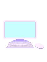 bobbing motion animation of computer with wireless mouse and keyboard video