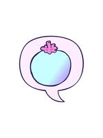 starburst effetto animazione di cartone animato pomodoro con discorso bolla nel liscio pendenza stile video