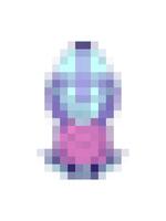 pixelisera effekt animering av älva kämpe med naturlig tjugo tärningar rulla video