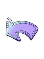 spinning motion animation of drawing element of a pointing arrow video