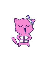 filage mouvement animation de dessin animé de une chat marrant dessin video