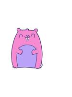 horizontally vibrating animation of cartoon happy gopher video