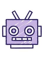 cambiando color animación de robot cabeza tiza dibujo video