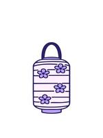 bob and pause animation of japanese paper lantern with floral pattern design video