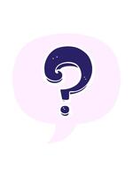 spinning rörelse animering av tecknad serie fråga mark med Tal bubbla i retro stil video