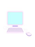 Filatura movimento animazione di computer con topo e tastiera video