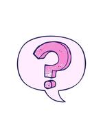 delning effekt animering av tecknad serie fråga mark med Tal bubbla i retro textur stil video