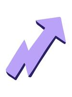 vibrante movimento animazione di mano disegnato elemento di un' puntamento freccia video