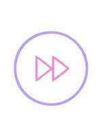 pixelize effect animation of line drawing cartoon of a fast forward button icon video