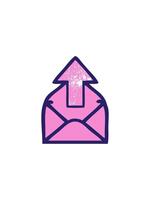 starburst effekt animering av retro grunge textur tecknad serie av en kuvert med pil video