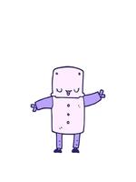 stiga och flyta animering av en tecknad serie robot karaktär video