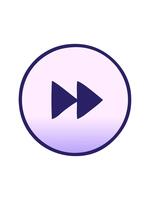 skakning rörelse animering av lutning skuggad tecknad serie av en snabb framåt- knapp video