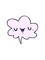 delning effekt animering av Lycklig tecknad serie ansikte med Tal bubbla i slät lutning stil video