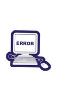 orizzontalmente vibrante animazione di icona illustrazione di un' computer errore video