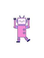 starburst effekt animering av tecknad serie av en robot bild video