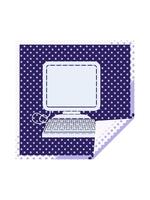 ändring Färg animering av dator med mus och skärm fyrkant peeling klistermärke video