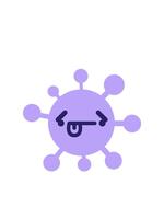 subir y flotador animación de derrotado virus video