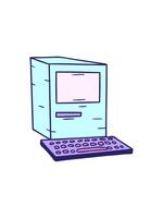 delning effekt animering av hand dragen tecknad serie klotter av en dator och tangentbord video