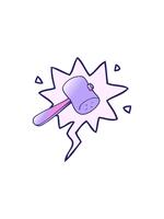 starburst effekt animering av tecknad serie klubba med Tal bubbla i slät lutning stil video