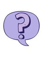 ändring Färg animering av fråga mark med Tal bubbla video