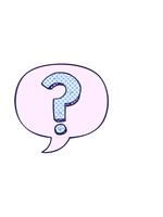 vågrätt vibrerande animering av fråga mark och Tal bubbla video