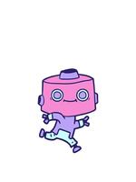 stiga och flyta animering av tecknad serie android bild video