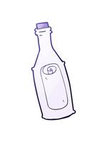 ändring Färg animering av tecknad serie meddelande i flaska video