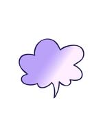 delning effekt animering av tecknad serie Tal bubbla i slät lutning stil med Tal bubbla i slät lutning stil video