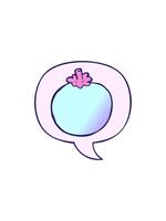 prålig försäljning animering av tecknad serie tomat med Tal bubbla i slät lutning stil video