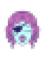 pixelizzare effetto animazione di canaglia personaggio viso video