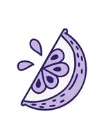 ändring Färg animering av bild av en skiva av citron- video