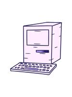 uppmärksamhet gripa tag i animering av hand dragen lutning tecknad serie klotter av en dator och tangentbord video