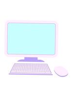 vibrating motion animation of computer with wireless mouse and keyboard video