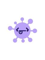 ostentoso ventas animación de derrotado virus video