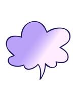 vibrerande rörelse animering av tecknad serie Tal bubbla i slät lutning stil med Tal bubbla i slät lutning stil video