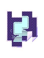 scissione movimento animazione di computer con topo e schermo piazza peeling etichetta video