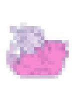 pixelisera effekt animering av tecknad serie katt spelar med boll av sträng video