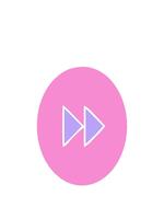 stretching upp animering av platt symbol av en snabb framåt- knapp ikon video