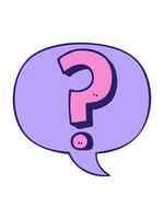 bobbande rörelse animering av fråga mark med Tal bubbla video