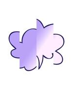 delning rörelse animering av tecknad serie Tal bubbla i slät lutning stil med Tal bubbla i slät lutning stil video