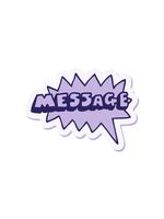 ändring Färg animering av klistermärke av en tecknad serie meddelande text video