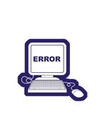 starburst effekt animering av ikon illustration av en dator fel video