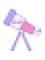 pixelizzare effetto animazione di carino cartone animato di un' telescopio video