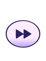 bobbande rörelse animering av lutning skuggad tecknad serie av en snabb framåt- knapp video