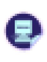 pixelize effect animation of computer error illustration circular peeling sticker video