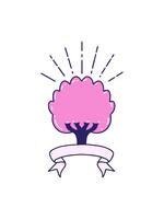 pixelisera effekt animering av skrolla med tatuering stil träd video