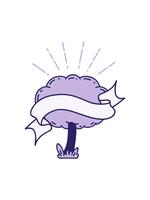 ändring Färg animering av skrolla baner med tatuering stil träd video