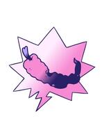 jiggle and pause animation of cartoon chili pepper with speech bubble in smooth gradient style video