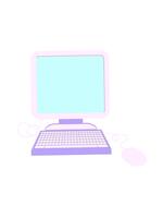 jiggle movimento animazione di piatto colore illustrazione di un' computer errore video