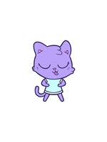 scission effet animation de une rétro dessin animé chat personnage video